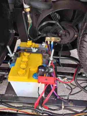 バッテリ端子戻し