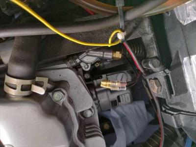 水温センサー取付